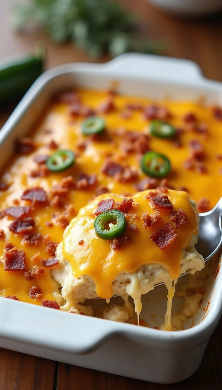 Easy Jalapeno Popper Chicken Casserole Recipe
