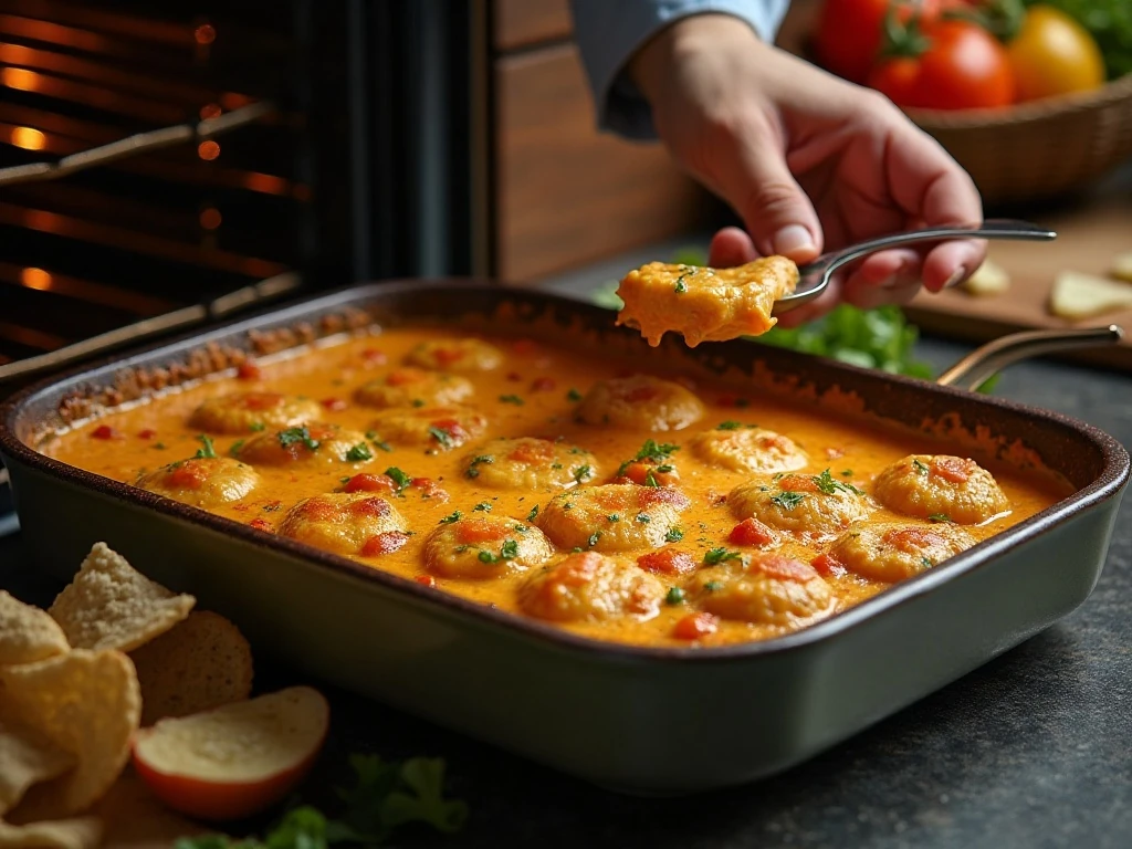 Jalapeño popper dip prepared for reheating and storage