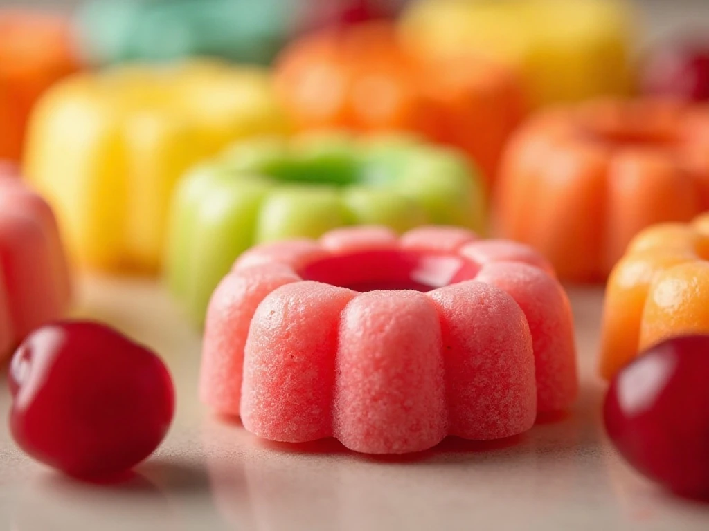 Different flavored Jello cookies in bright fruit-inspired colors