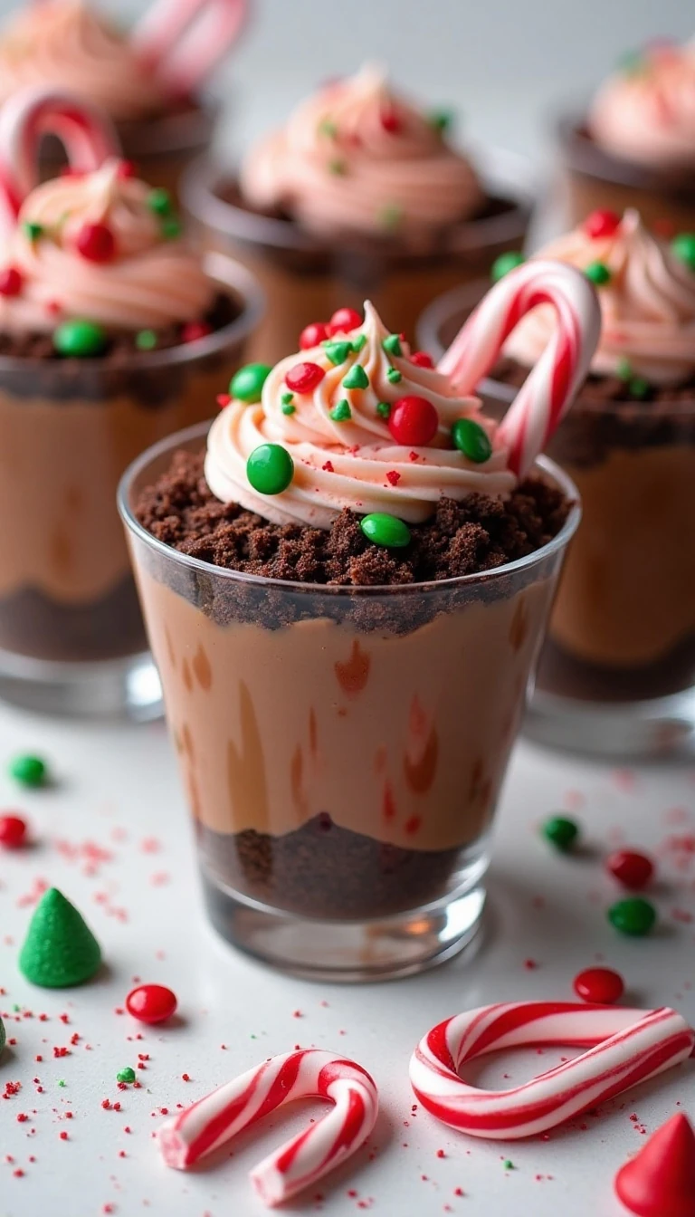 Jolly Holiday Dirt Cups: A Festive No-Bake Treat