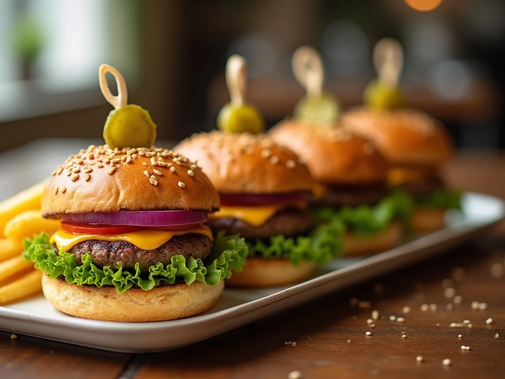 Juicy homemade mayo burgers served with classic toppings for dinner