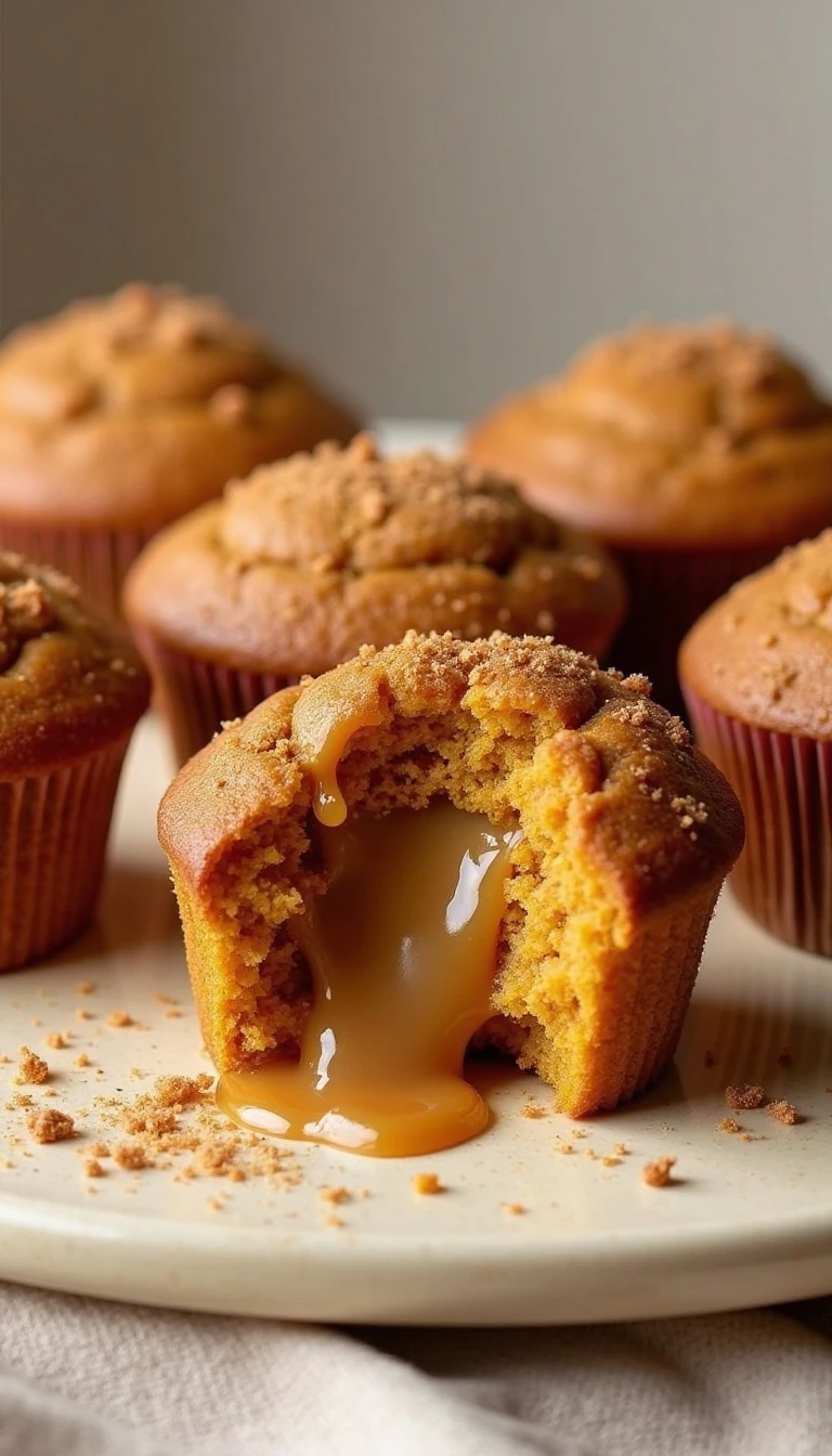 Jumbo Caramel-Stuffed Pumpkin Muffins You’ll Love
