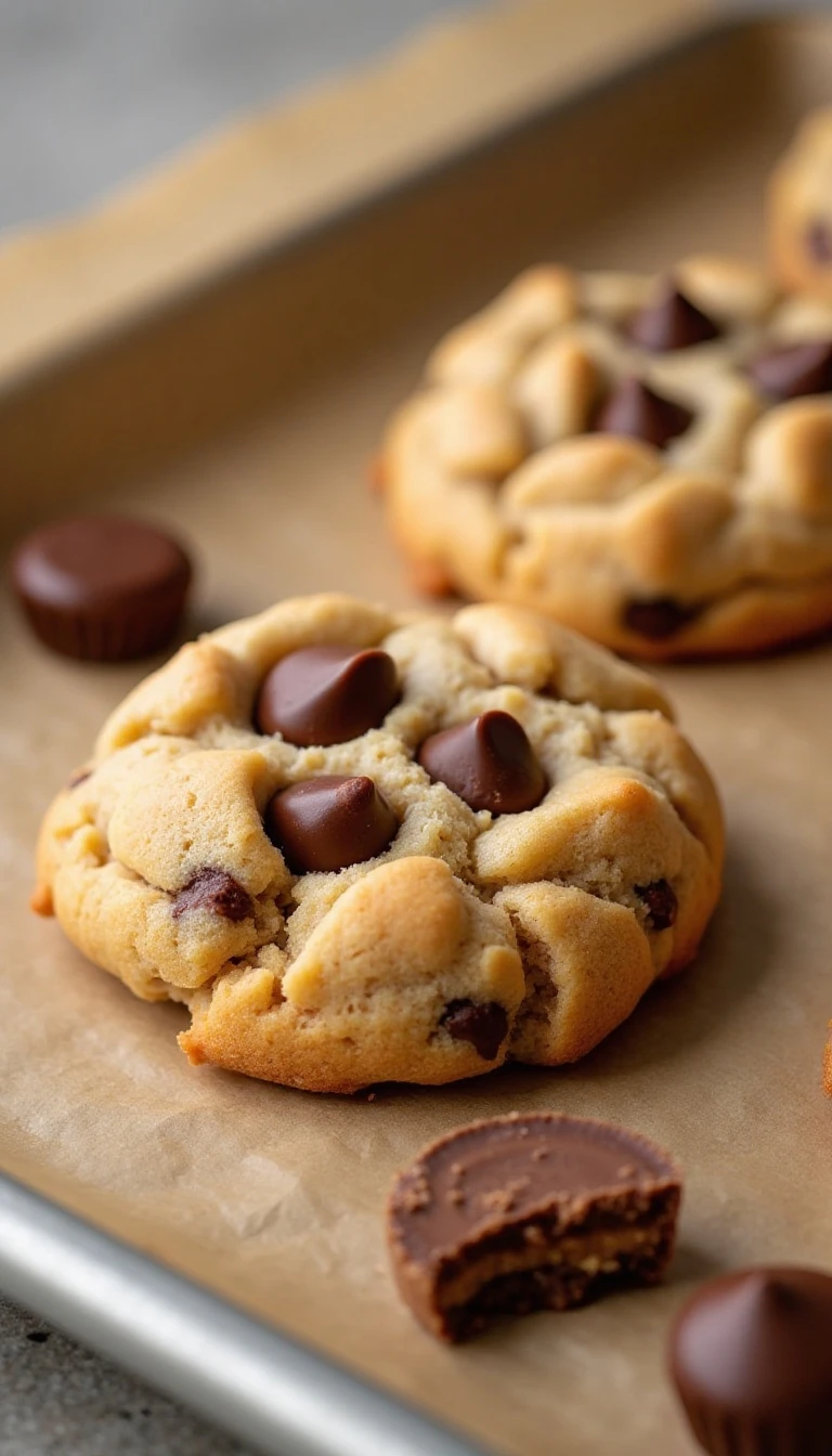 Giant Jumbo Peanut Butter Cup Cookies Recipe