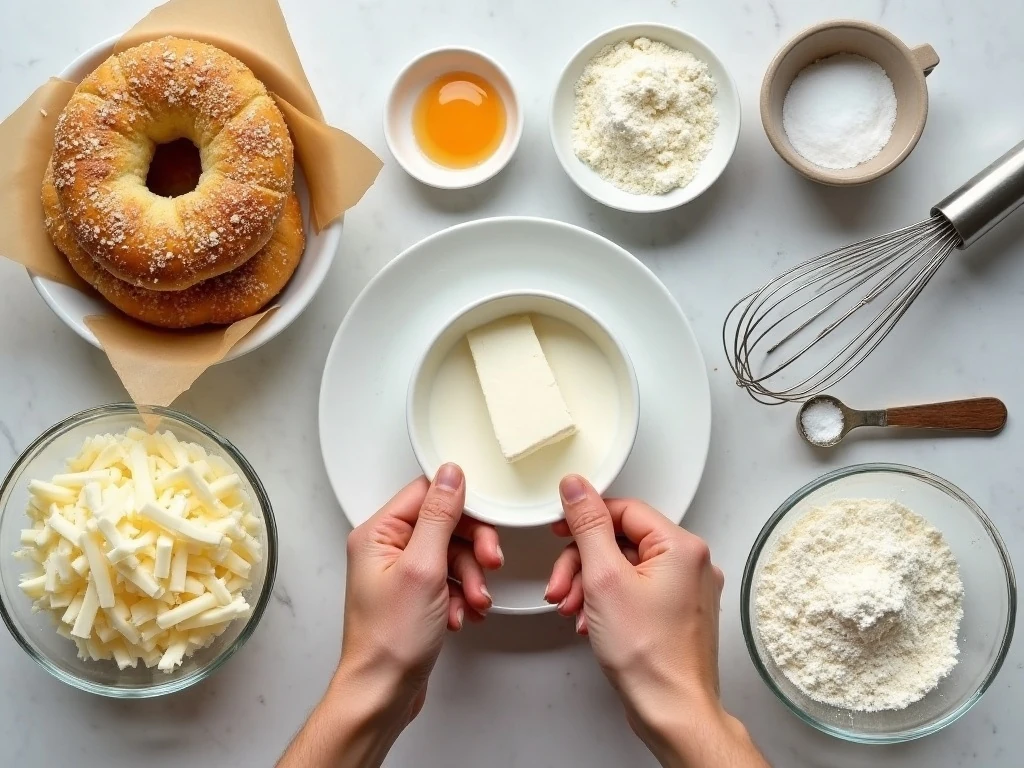 Ingredients for Easy Keto Asiago Bagels
