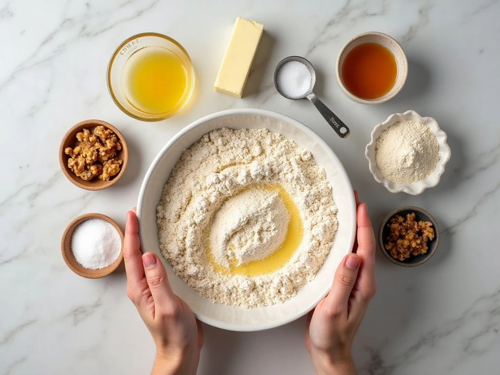 Ingredients for low-carb banana cookies