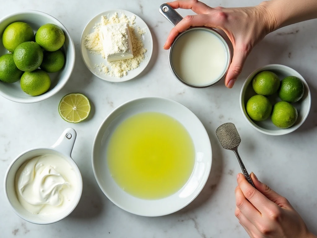 Ingredients for keto key lime jello whips