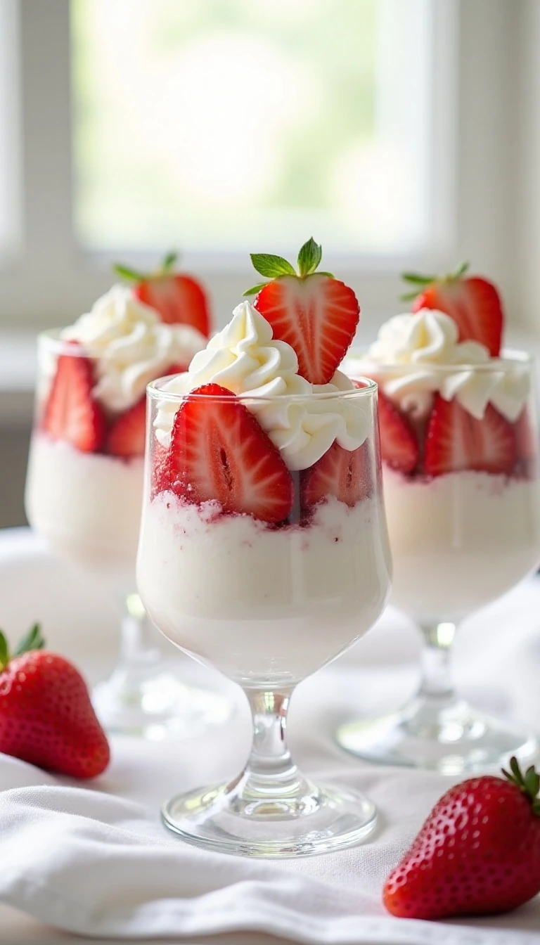 Easy Keto Whipped Cream Strawberry Dessert Recipe