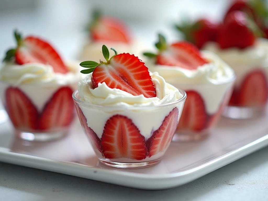 Make-ahead keto strawberry whipped cream dessert cups