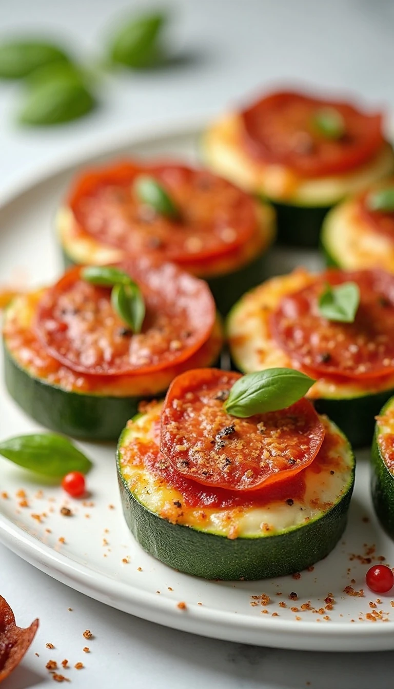 Easy Keto Zucchini Pizza Bites Recipe