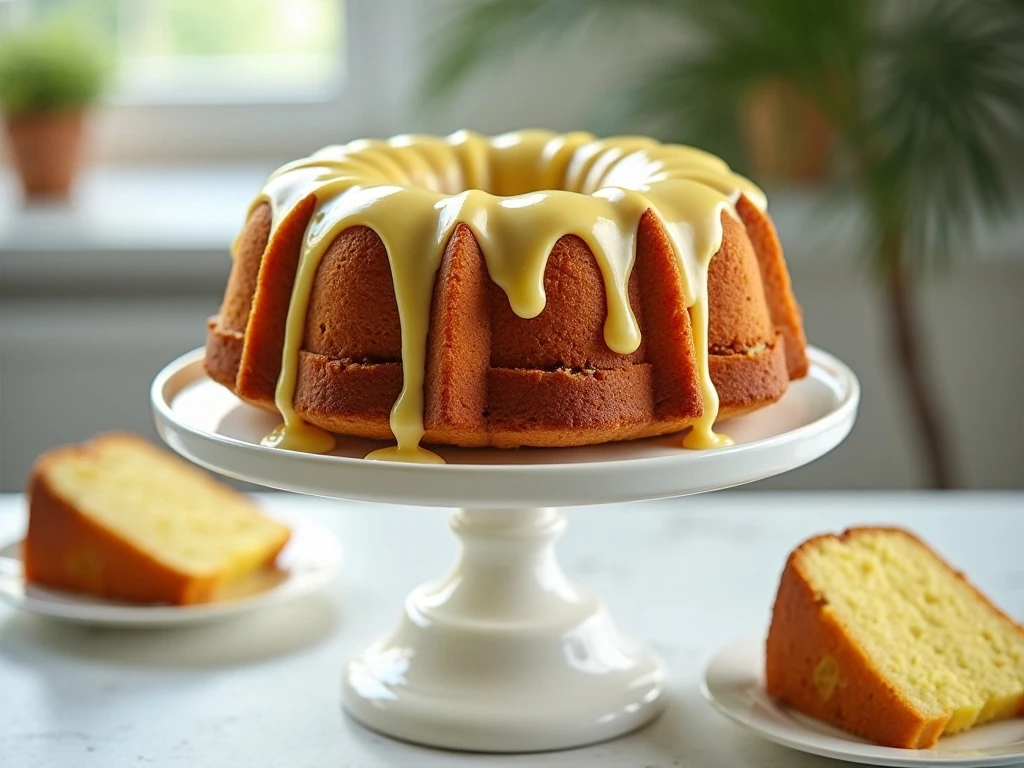 Golden Key lime pound cake with sweet citrus glaze