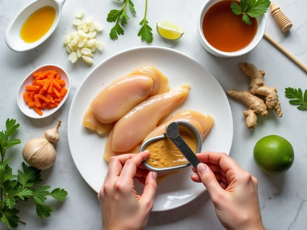 Ingredients for homemade kid-friendly peanut butter chicken