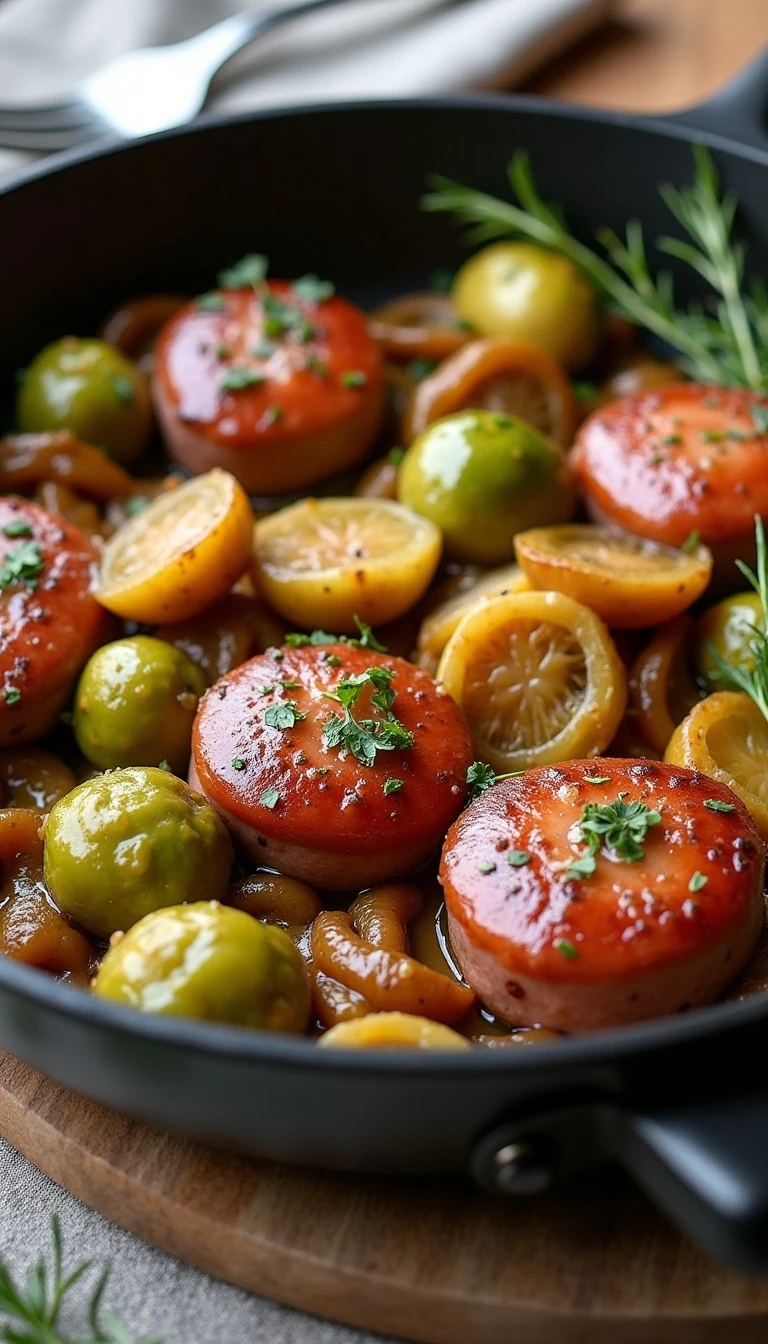 Easy 20-Minute Kielbasa and Brussels Sprouts Skillet Recipe