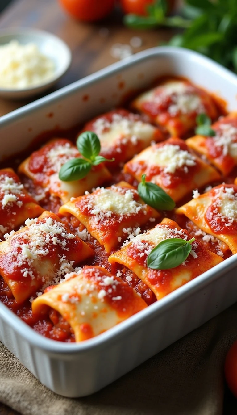Easy Lasagna Roll-Ups Alla Vodka Recipe