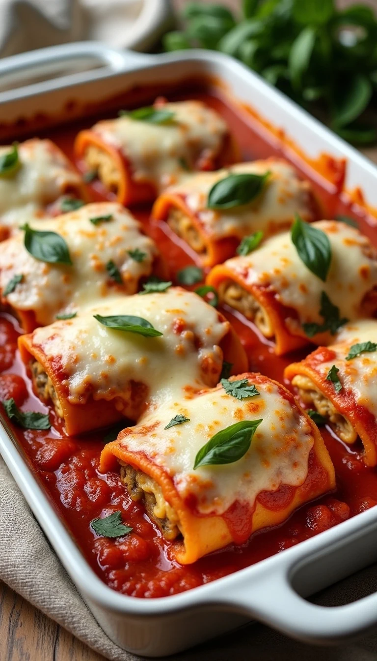 Easy Lasagna Roll Ups Recipe with Creamy Ricotta and Mozzarella