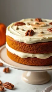 The Best Layered Pumpkin Cake Recipe with Cream Cheese Frosting