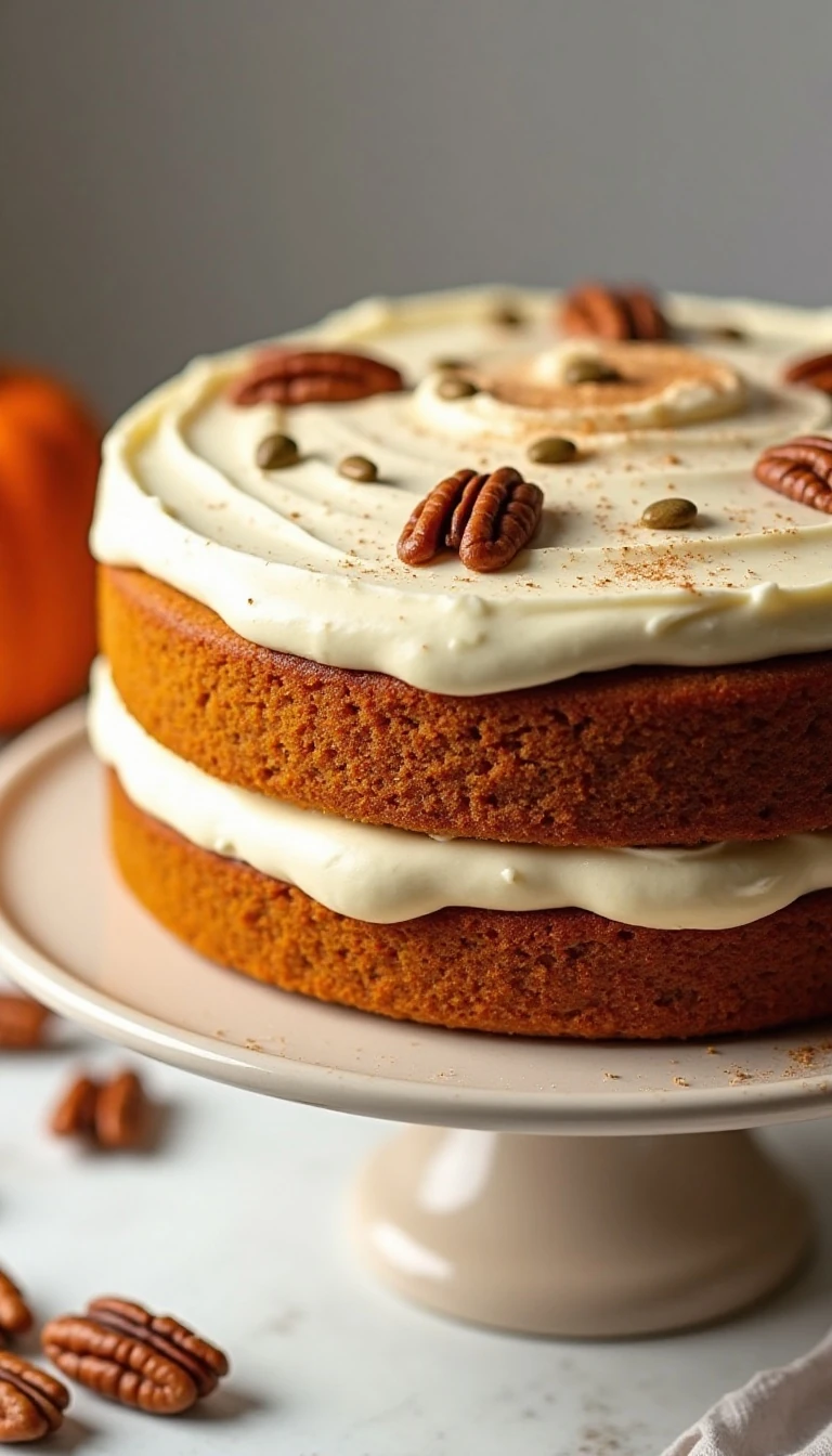 The Best Layered Pumpkin Cake Recipe with Cream Cheese Frosting