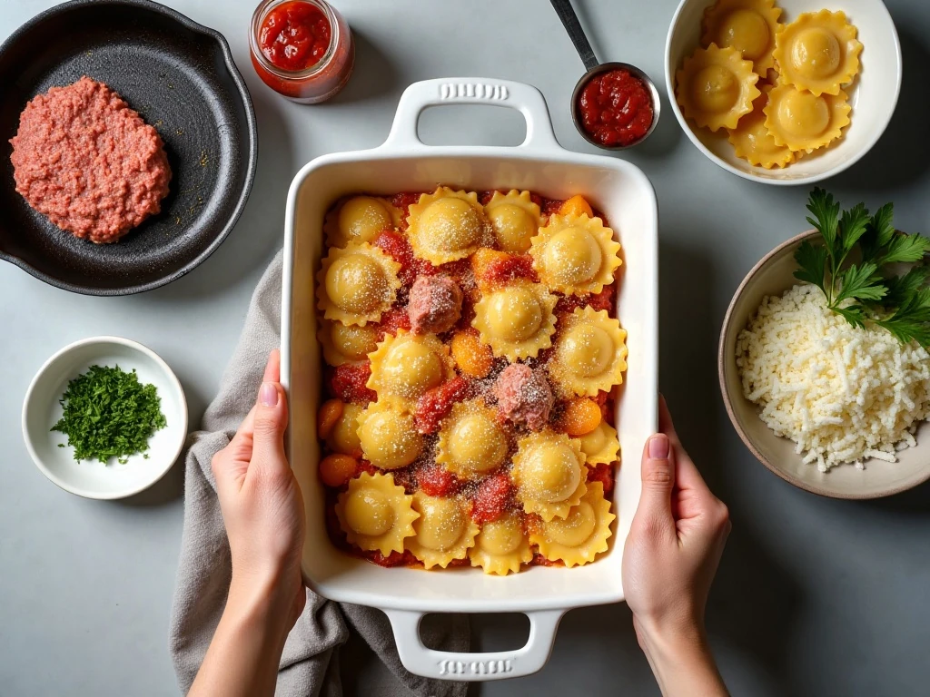Ingredients for easy lazy lasagna