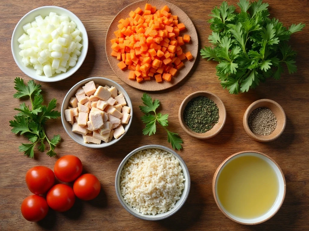 Ingredients for a budget-friendly leftover soup recipe