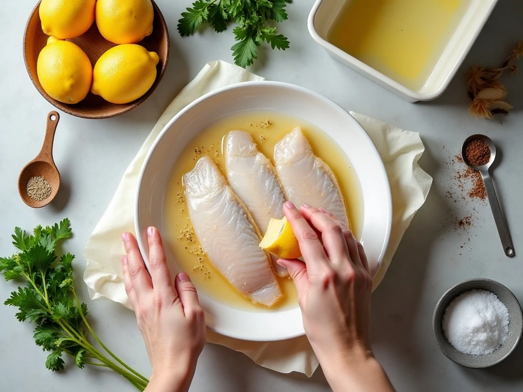 Ingredients for easy lemon butter tilapia