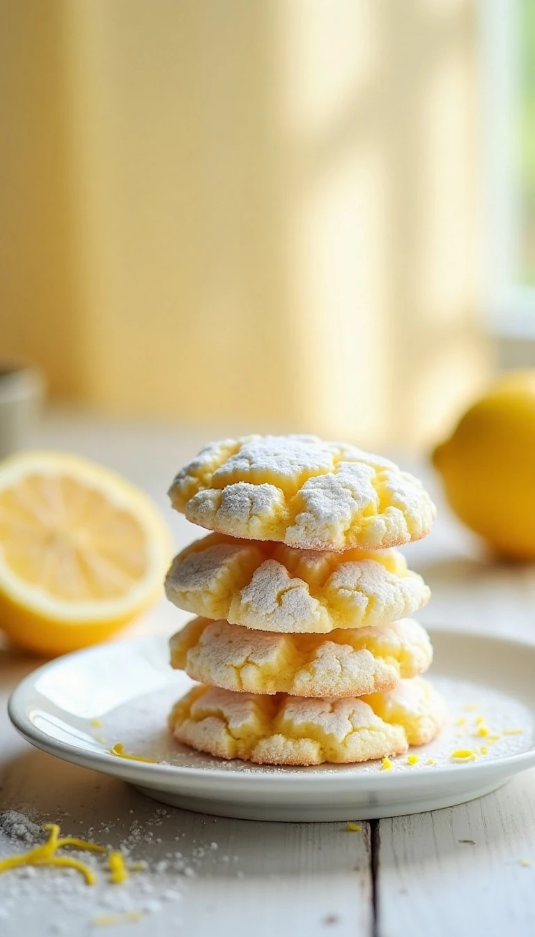 Easy Lemon Cake Mix Crinkle Cookies Recipe