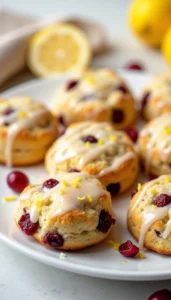 Easy Lemon Cranberry Scones Recipe