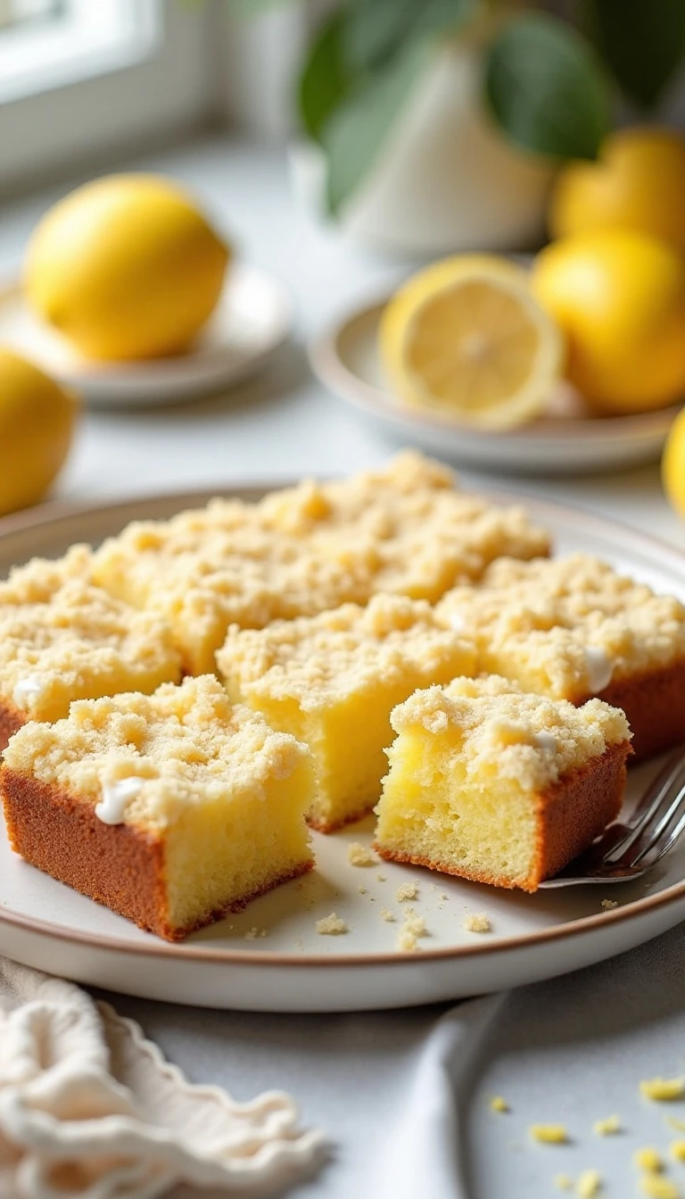 Lemon Crumble Breakfast Cake Recipe (Easy & Delicious)