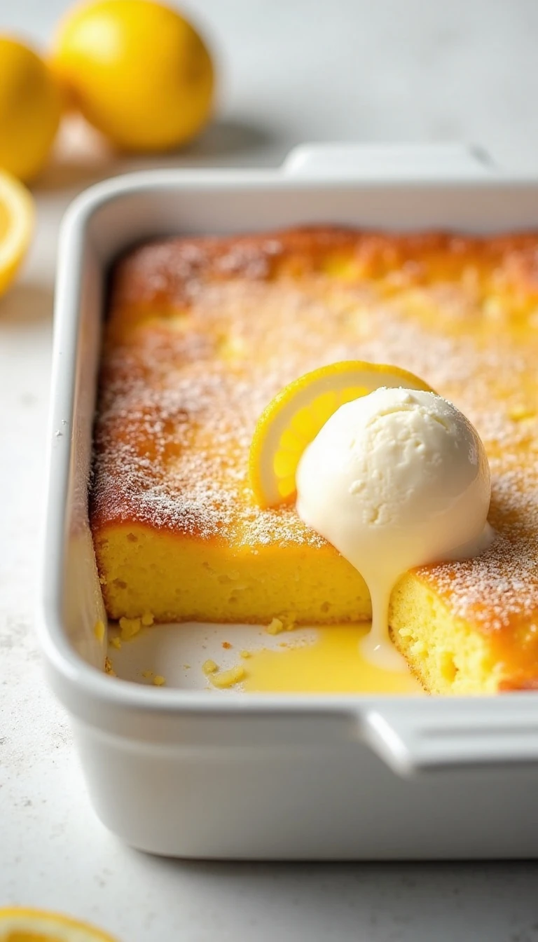 Easy Lemon Dump Cake Recipe with Just 3 Main Ingredients