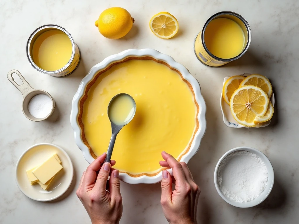 Ingredients for an easy lemon dump cake recipe