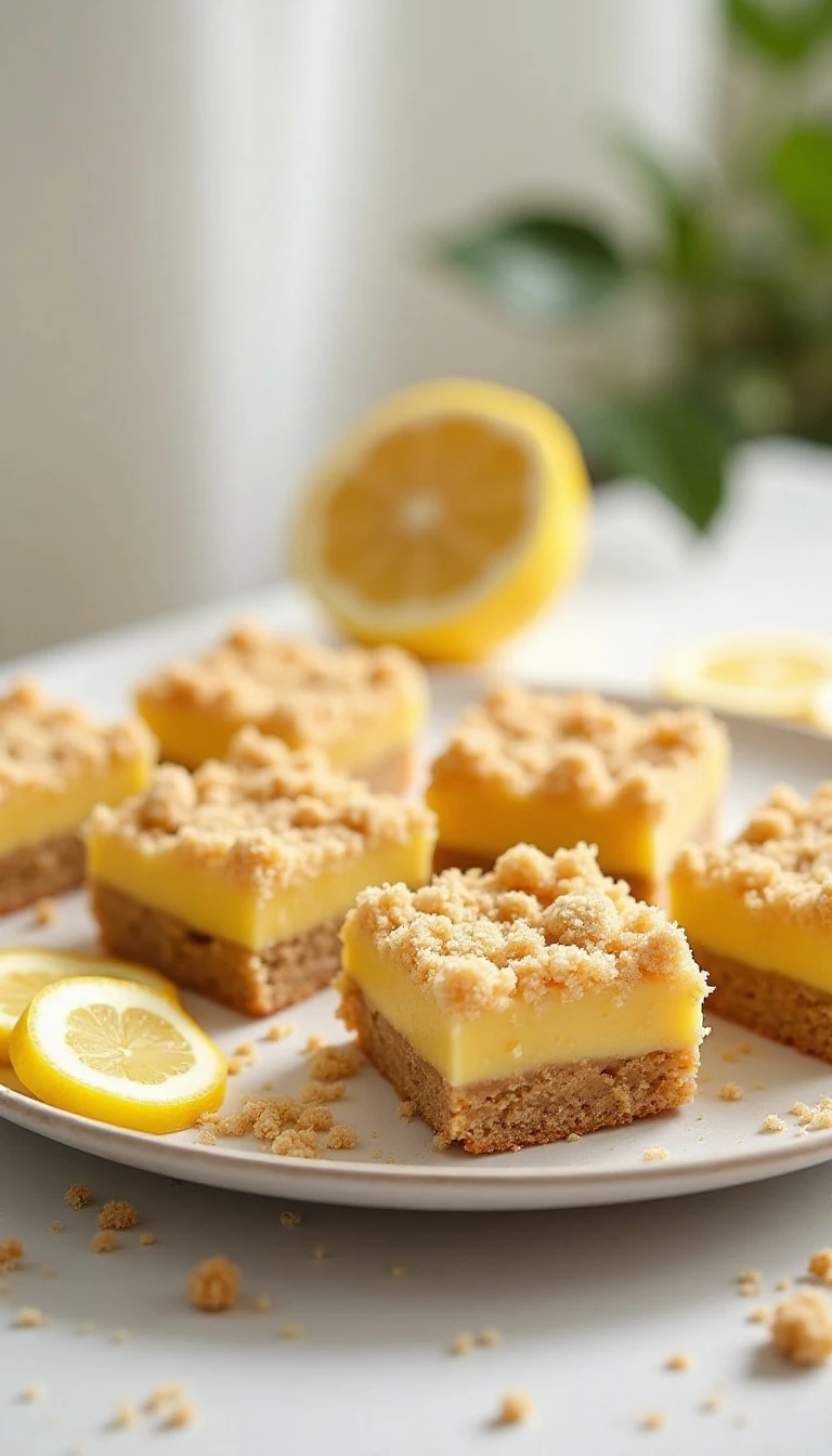Easy Lemon Graham Crumble Bars Recipe