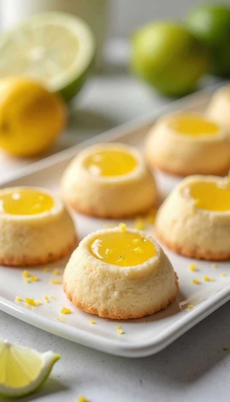 Easy Lemon Lime Shortbread Thumbprint Cookies Recipe