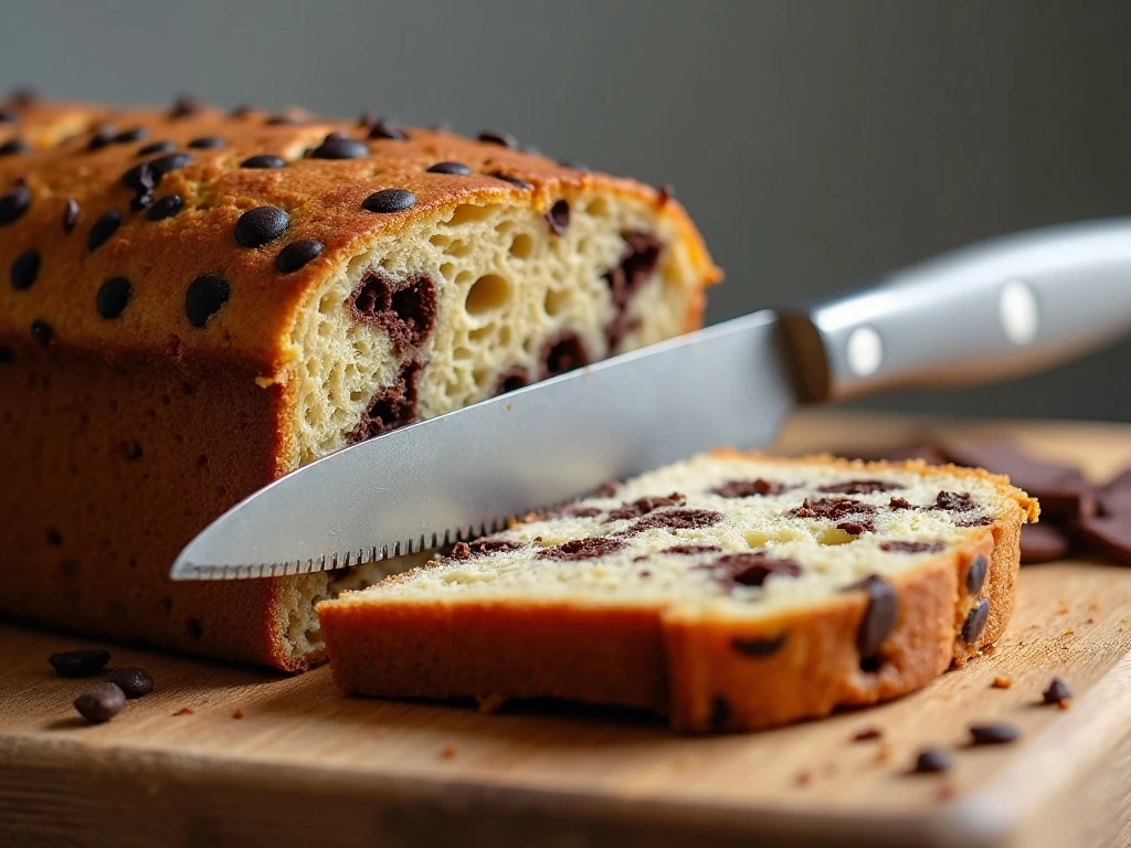 Close-up slices of leopard bread showing the tender spotted crumb