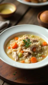Lightened-Up Creamy Chicken and Wild Rice Soup Recipe