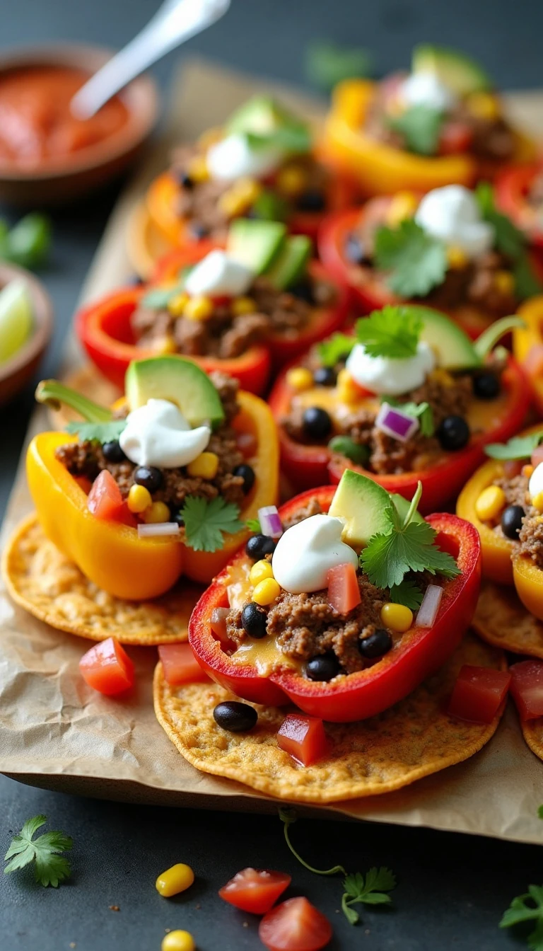 Easy Loaded Sweet Pepper Nachos Recipe