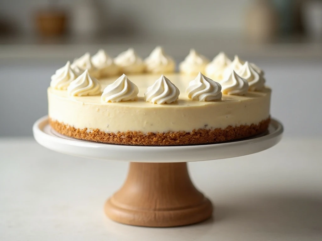 Whole sugar-free low-carb banana cream pie with whipped cream