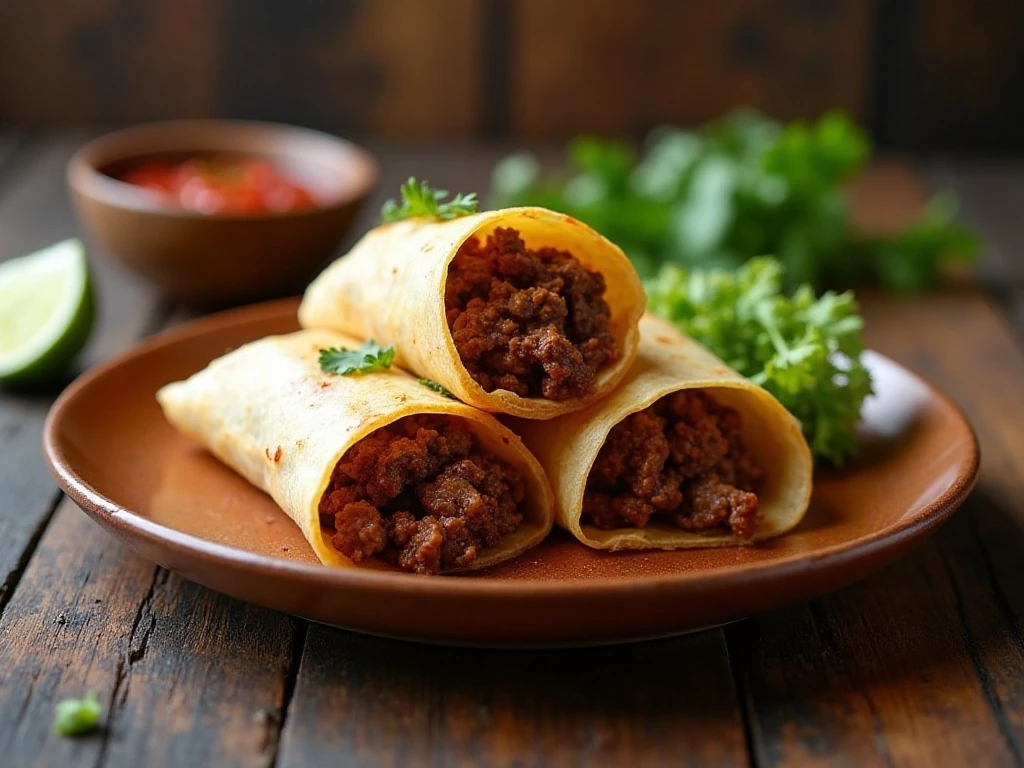 Low-carb beef tamales served with salsa and lime