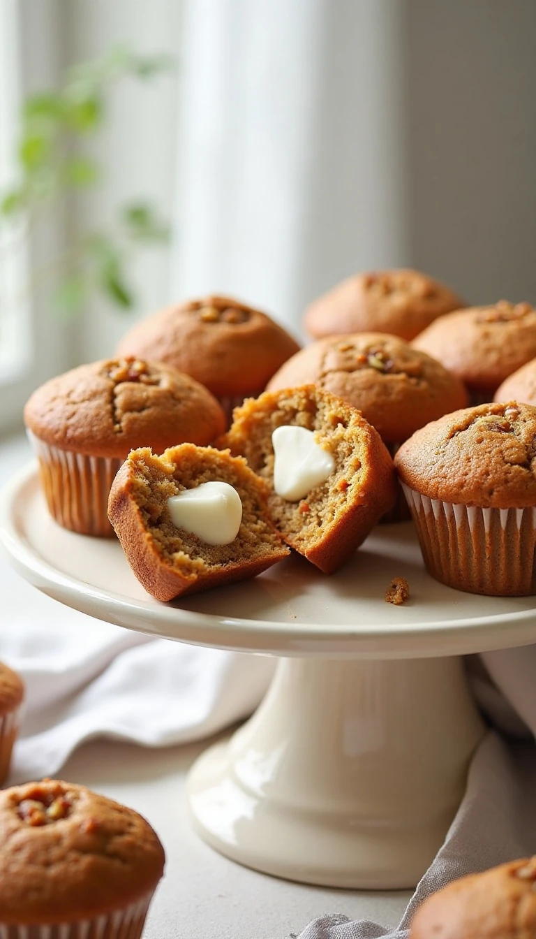Low-Carb Carrot Muffins With a Creamy Cheese Surprise