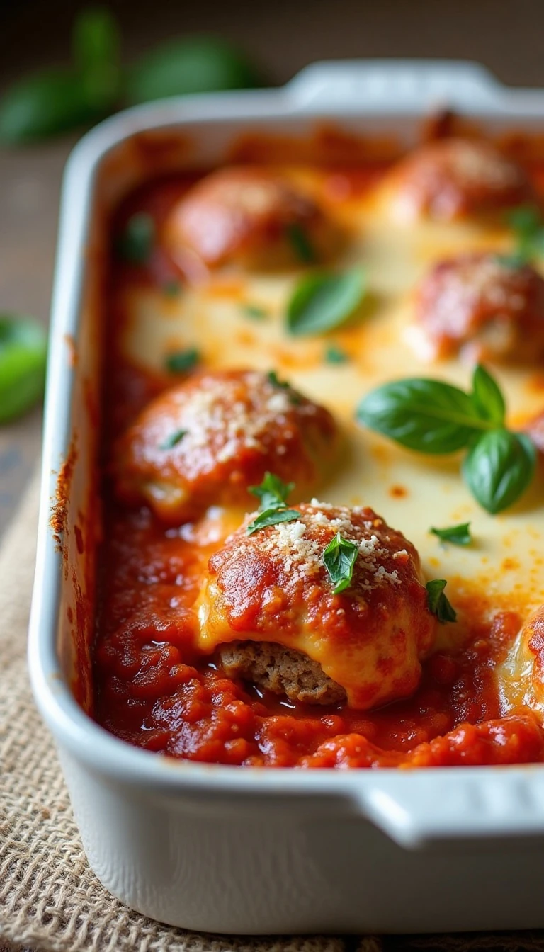 Low-Carb Cheesy Meatball Casserole Recipe Everyone Loves