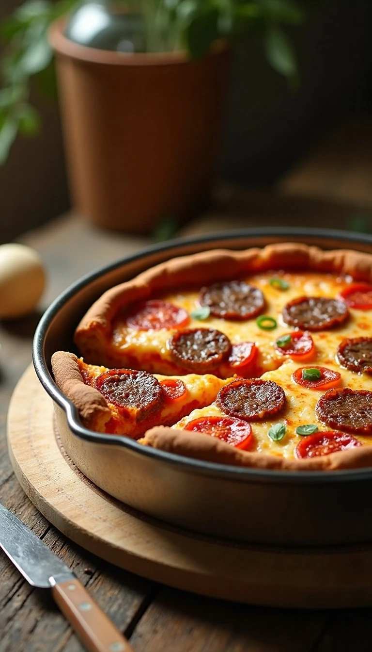 Low-Carb Chicago-Style Deep-Dish Pizza Recipe