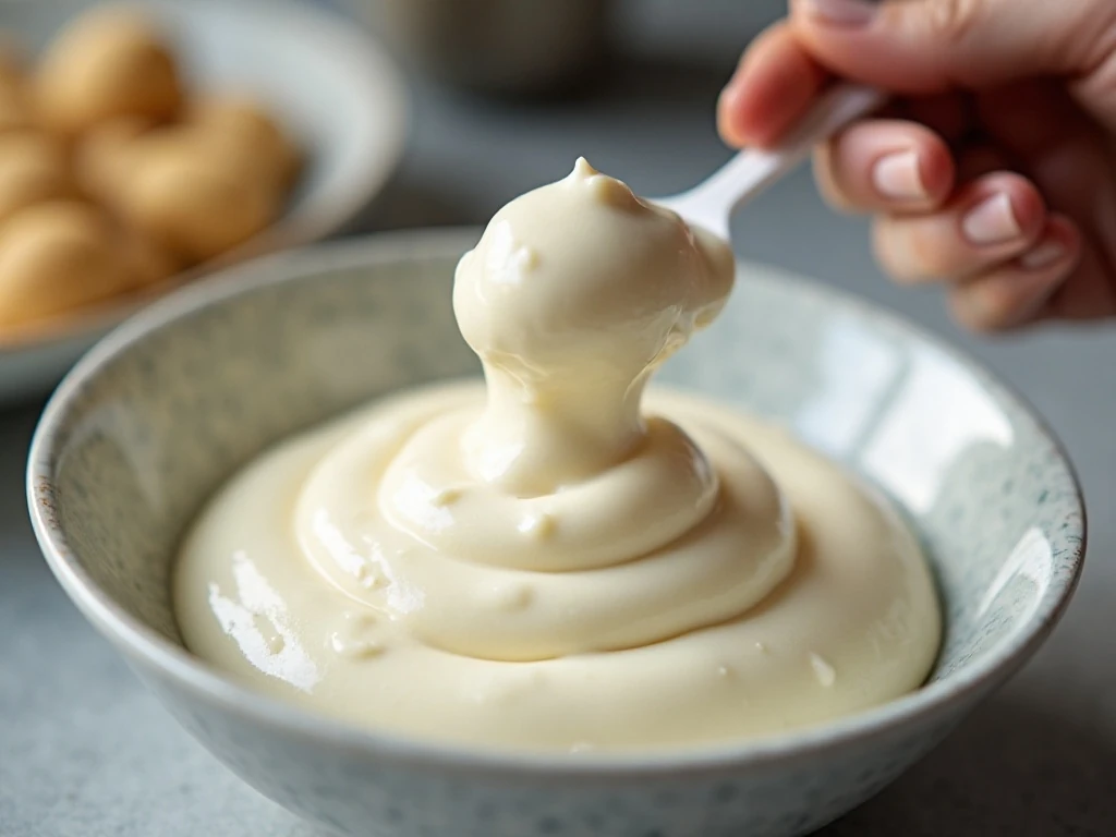 Gently folding whipped cream into the Jello fluff mixture