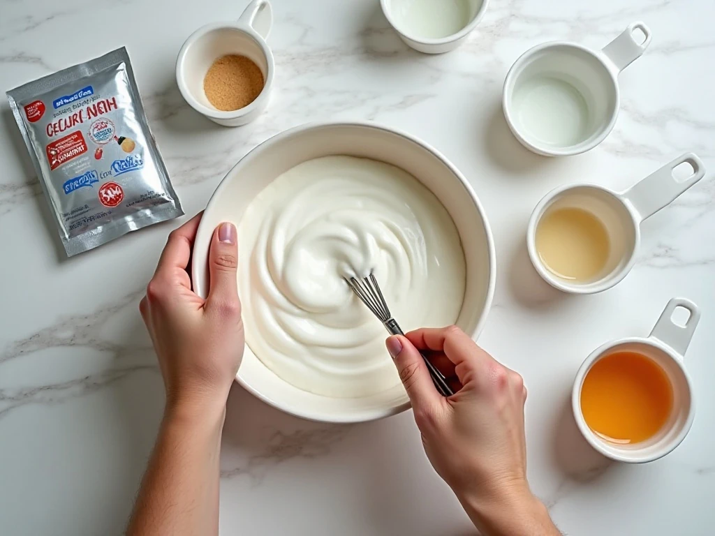 Ingredients for low-carb Jello yogurt whips