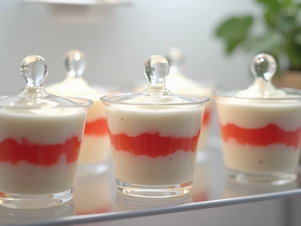 Chilled Jello yogurt whip cups ready to serve
