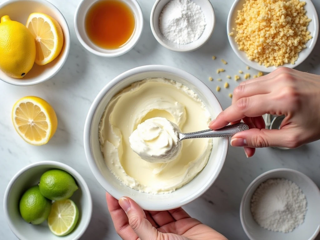 Ingredients for low-carb lemon lime bites
