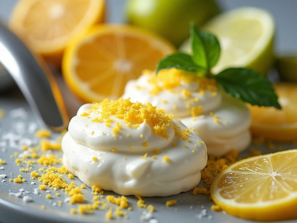 Fresh lemon and lime zest for citrus cream cheese bites