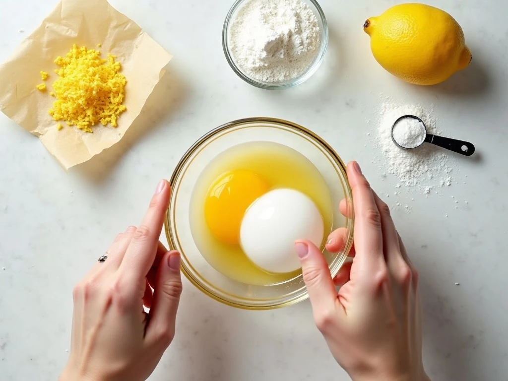 Ingredients for low-carb lemon meringue cookies