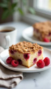 Easy Low-Carb Raspberry Coffee Cake Recipe