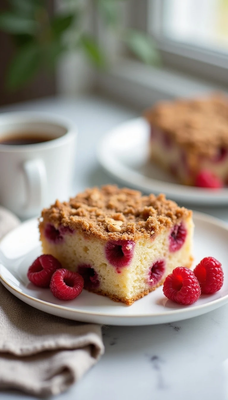 Easy Low-Carb Raspberry Coffee Cake Recipe