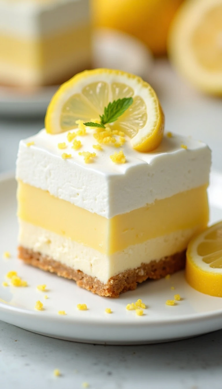 Luscious No-Bake 4-Layer Lemon Dessert Recipe