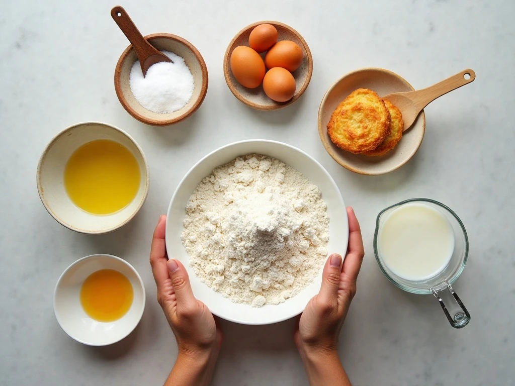 Ingredients for homemade Portuguese malasadas
