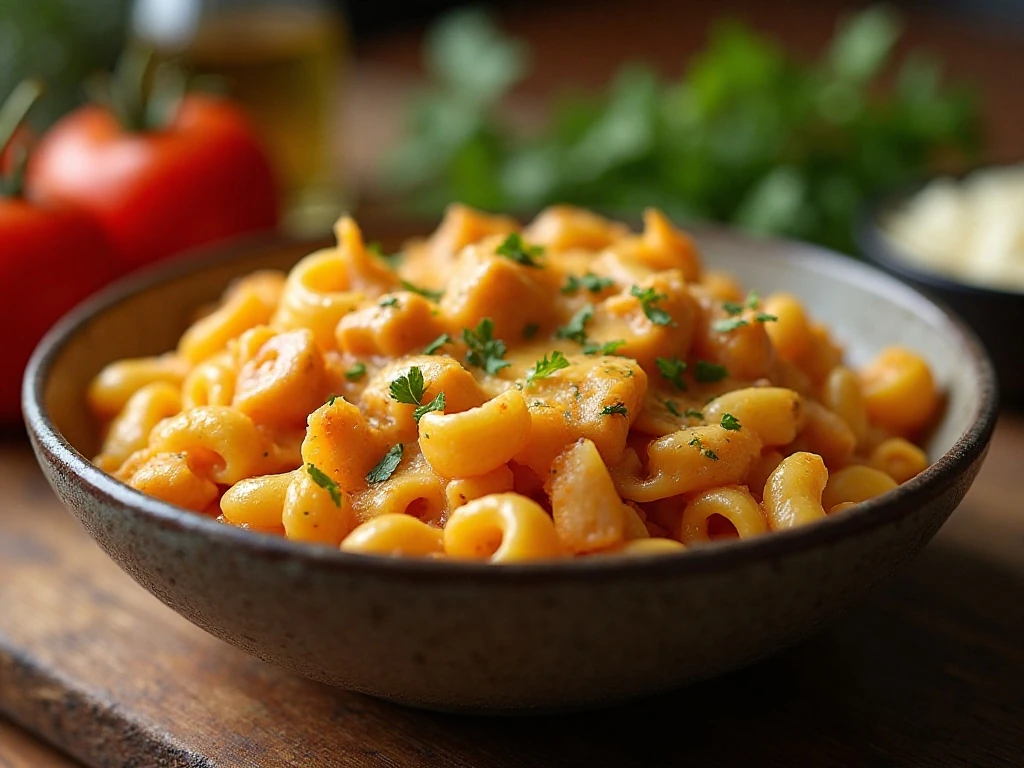 Hearty Manwich chicken pasta skillet served for dinner