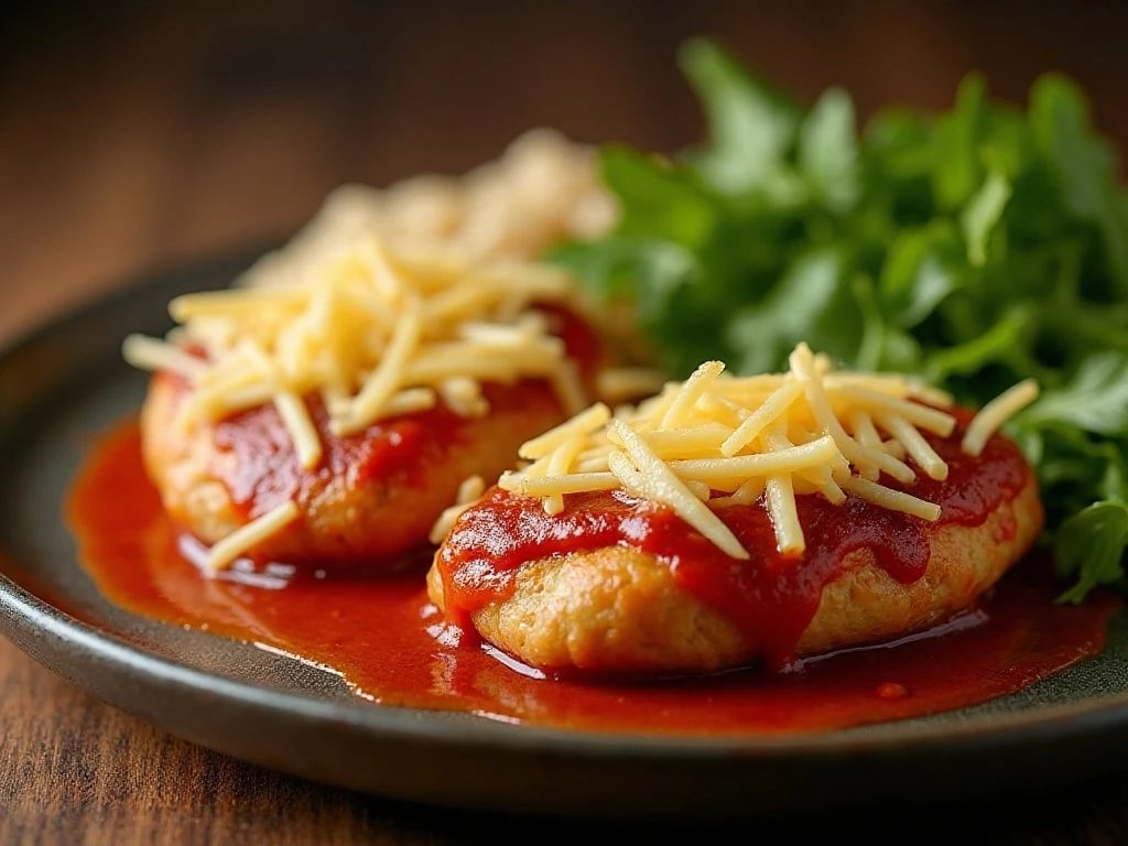 Tender Manwich chicken with melted cheese served for dinner